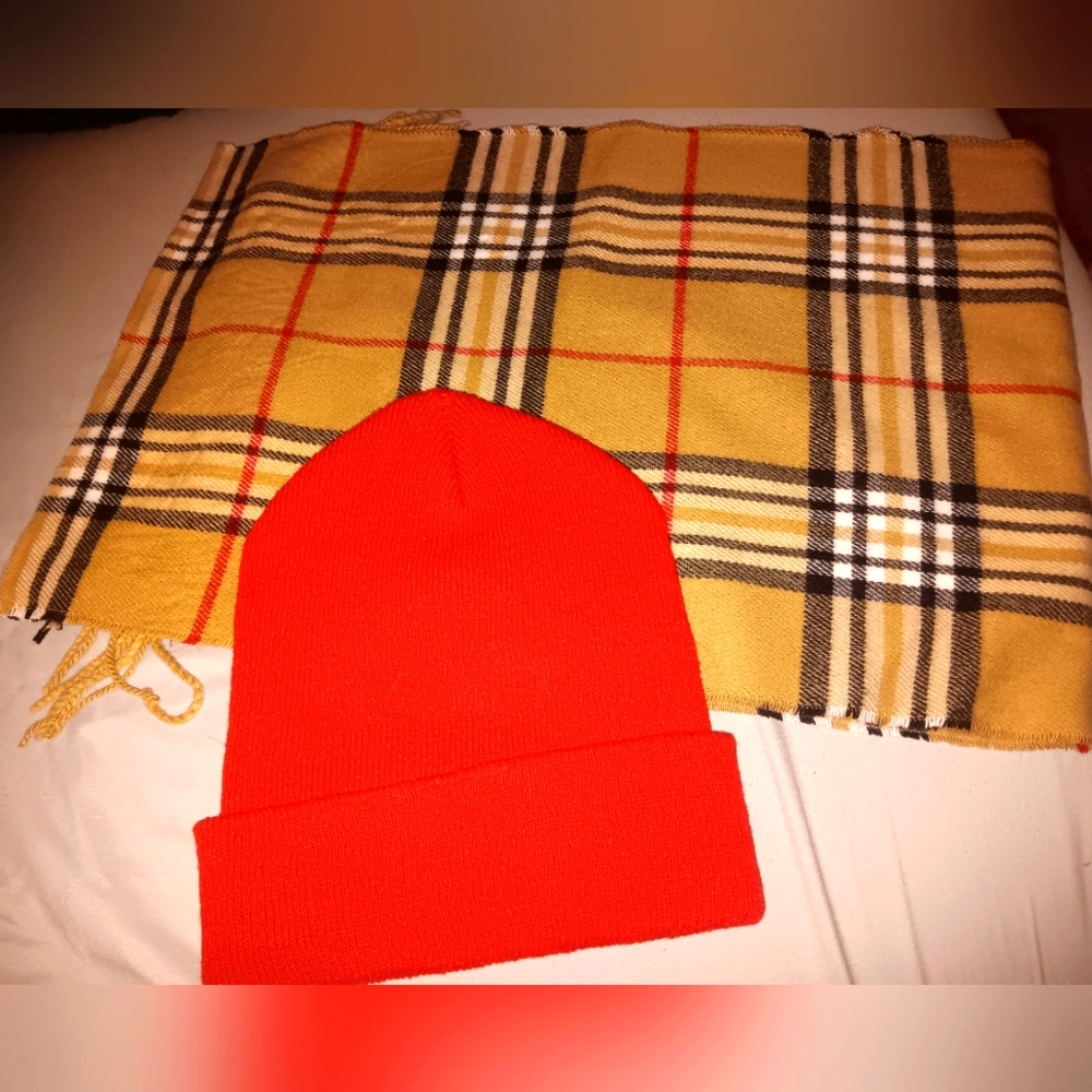 Men's winter hat and scarf set